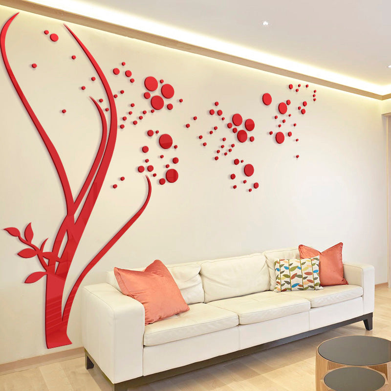 3D ACRYLIC TREE | 3D RED TREE IN ACRYLIC | NEW DESIGN 2025  | TREE FOR LIVING ROOM