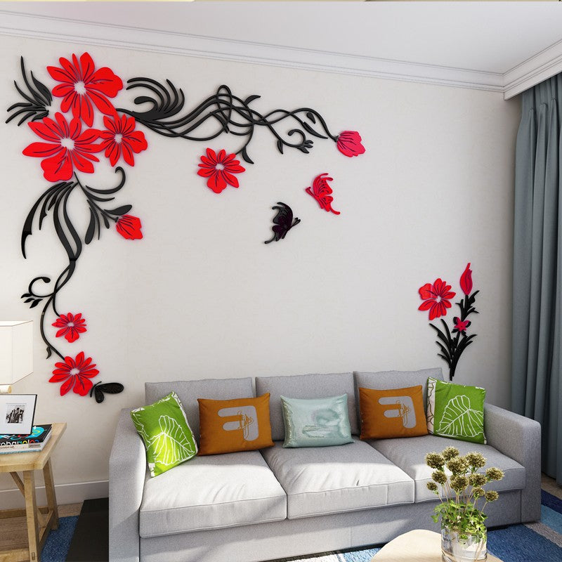 4D ACRYLIC WALL LOUNGE ART | BLACK AND RED ACRYLIC WALL ART | ACRYLIC NRE DESIGNS 2025