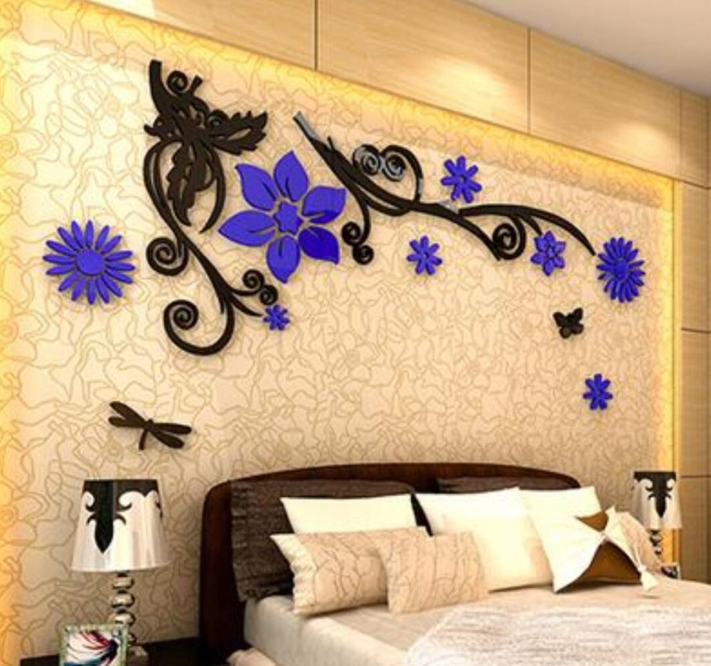 3D ACRYLIC FLORAL WALL ART | 3D FLORAL DECOR | 3D ACRYLIC WALL DESIGN  | NEW DESIGN 2025