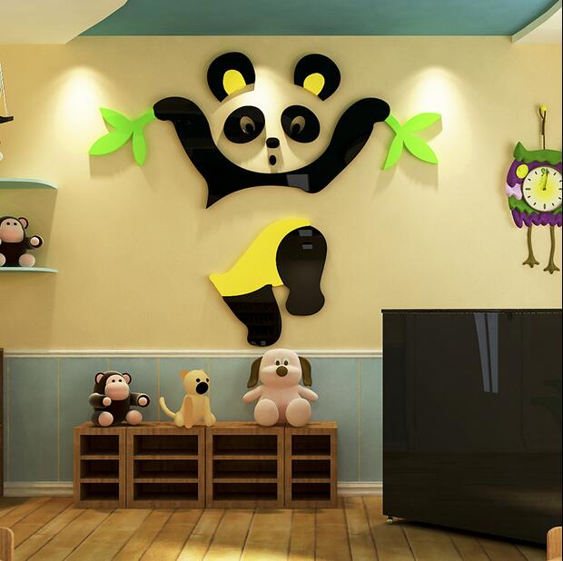 3D PANDA ACRYLIC WALL DECOR | 3D WALL DECOR | 3D PANDA WALL ART