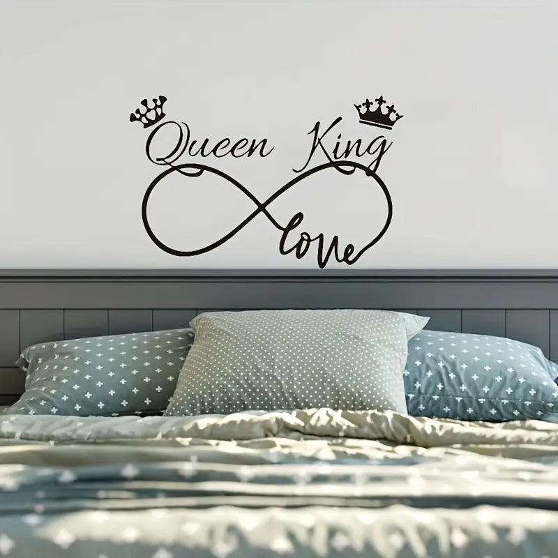 QUEEN LOVE KING WALL DECOR | COUPLE ROOM WALL DECOR | 3D ACRYLIC COUPLE WALL DESIGN
