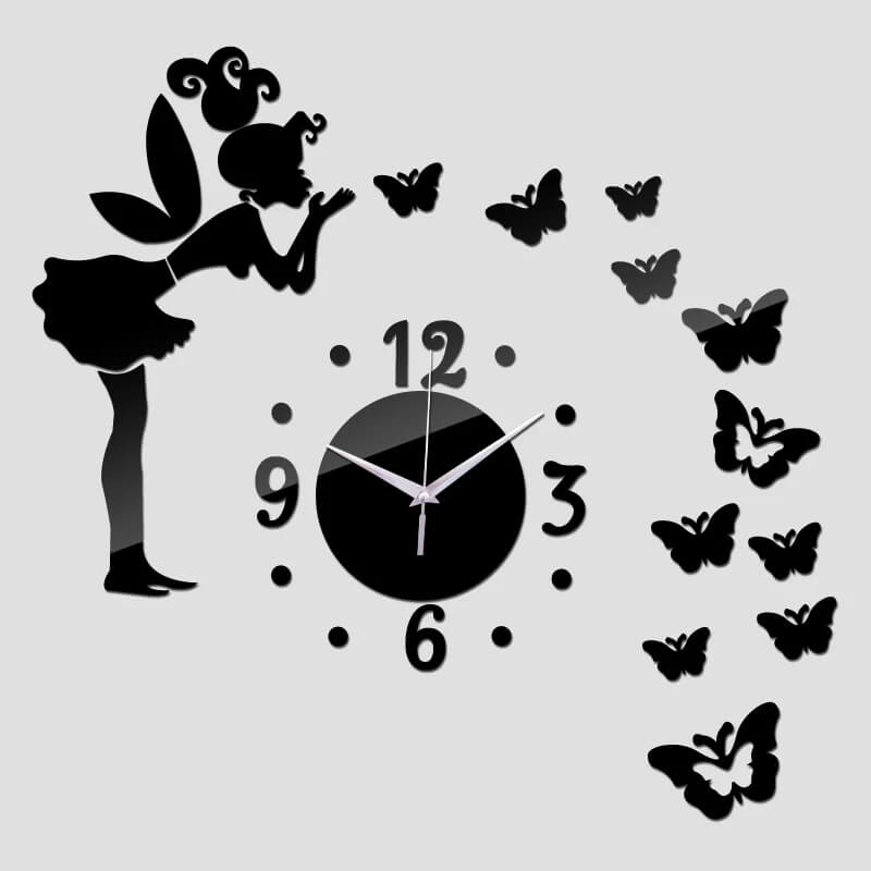 3d Doll with Butterfly Clock |