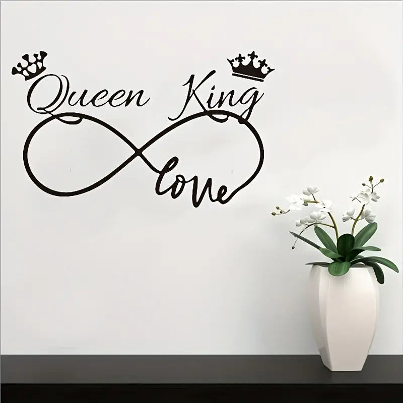 QUEEN LOVE KING WALL DECOR | COUPLE ROOM WALL DECOR | 3D ACRYLIC COUPLE WALL DESIGN