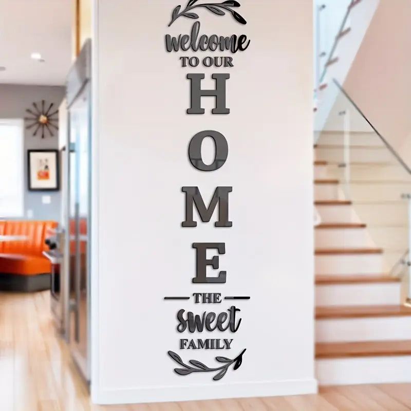3D ACRYLIC WALL DECOR | WELCOME TO OUR HOME | SWEET FAMILY DECOR | HOME SWEET HOME ART