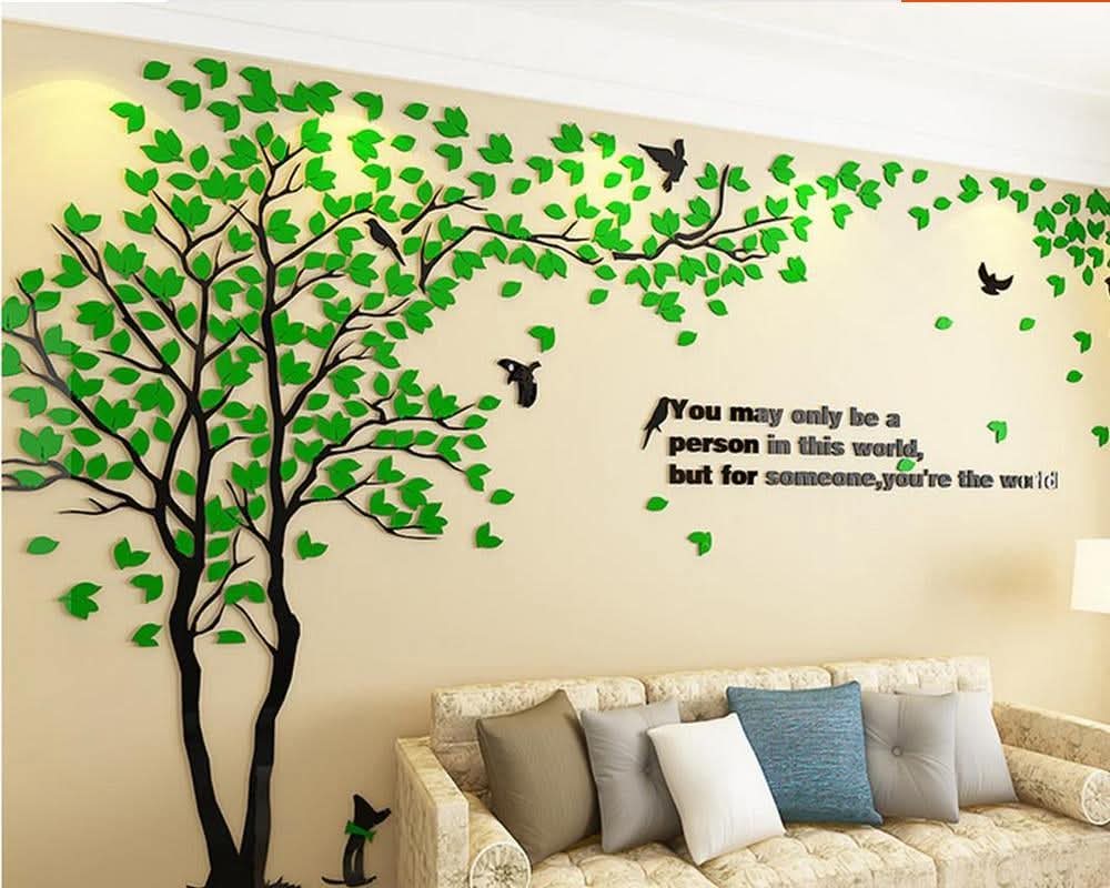 3D ACRYLIC WALL TREE | 3D WALL TREE | LED WALL TREE DECOR | LED DECOR