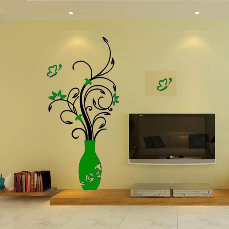 3D GULDAN FLORAL | 3D POT FLORAL | ACRYLIC WALL FLORAL