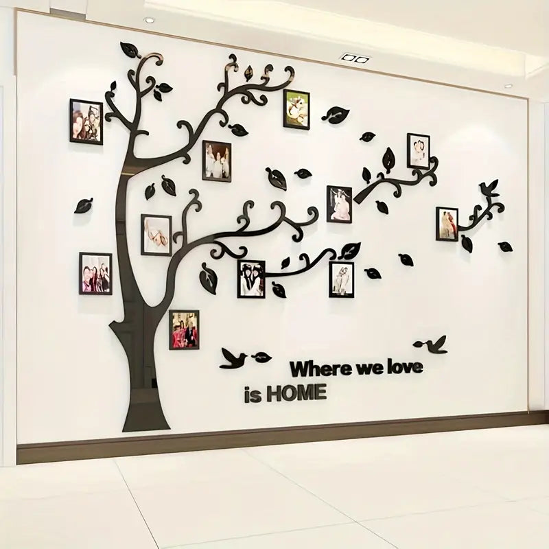 3D ACRYLIC WALL FRAMES TREE | 3D FRAMES TREE FOR BIG WALL | FRAMES WALL DESIGN