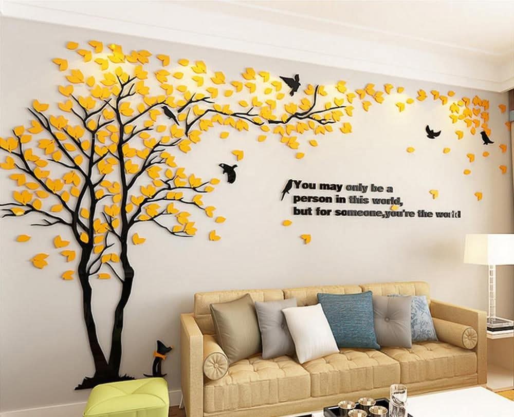 3D ACRYLIC WALL TREE | 3D WALL TREE | LED WALL TREE DECOR | LED DECOR