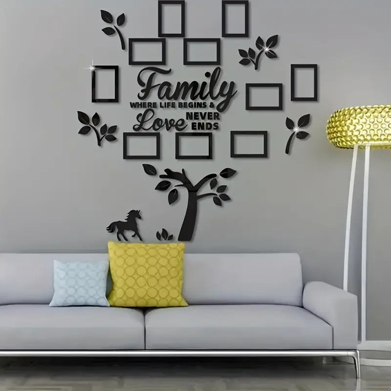 FAMILY TREE | 3D ACRYLIC FAMILY TREE | 3D ACRYLIC WALL TREE WITH PHOTO FRAMES