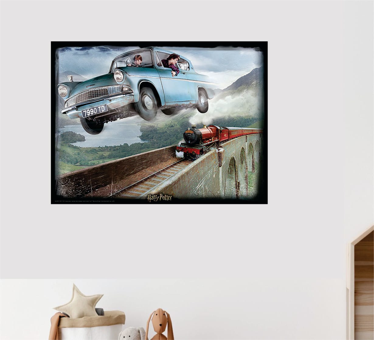 Harry Potter Design Uv printed on vinyl decor | Wall Decor with uv vinyl 3d printed