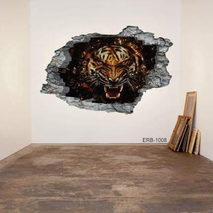 3D LION VINYL WALL STICKER | 3D VINYL STICKER | LION IN THE WALL