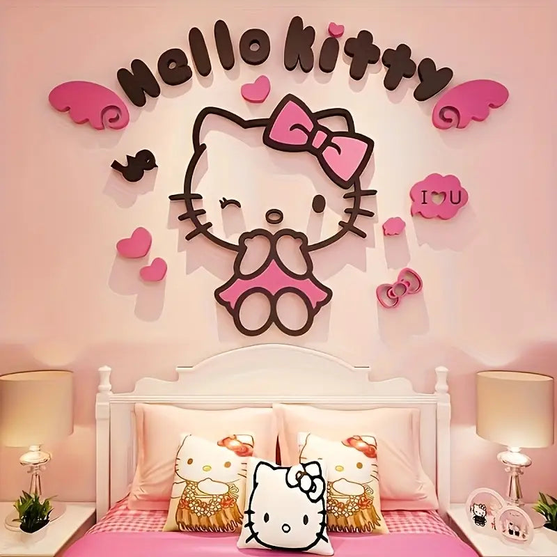 HELLO KITTY 3D WALL DECOR | 3D ACRYLIC WALL DECOR FOR BABY ROOM