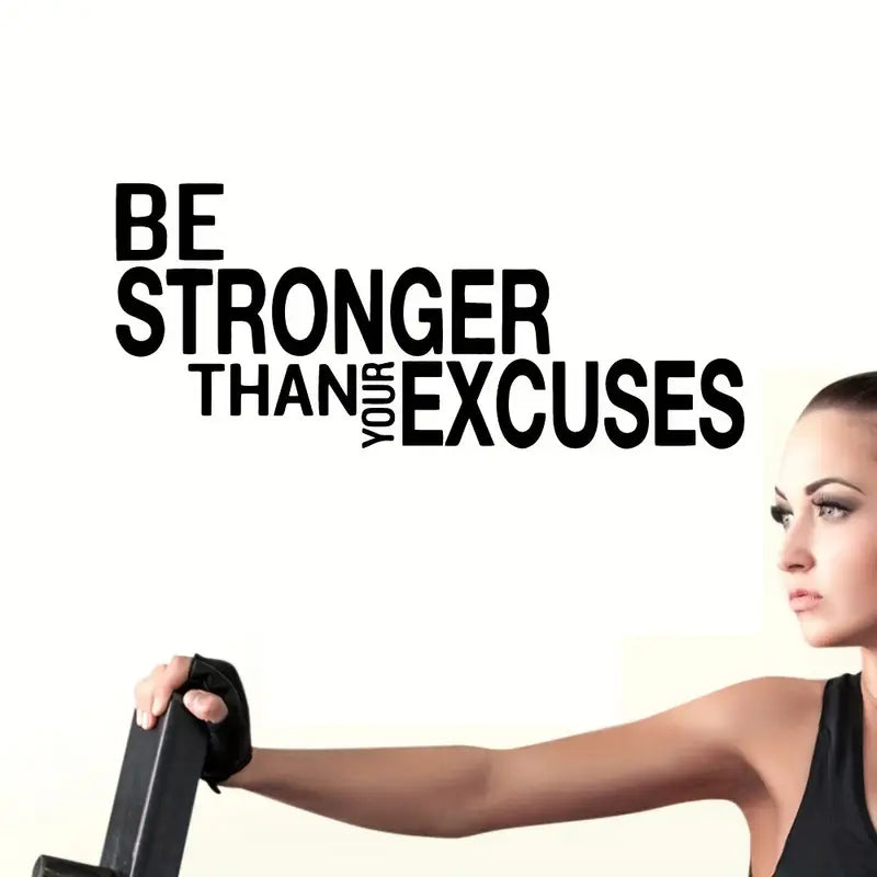 3D Gym Wall Design | Be Stronger than your excuses | 3D Acrylic Wall Decor