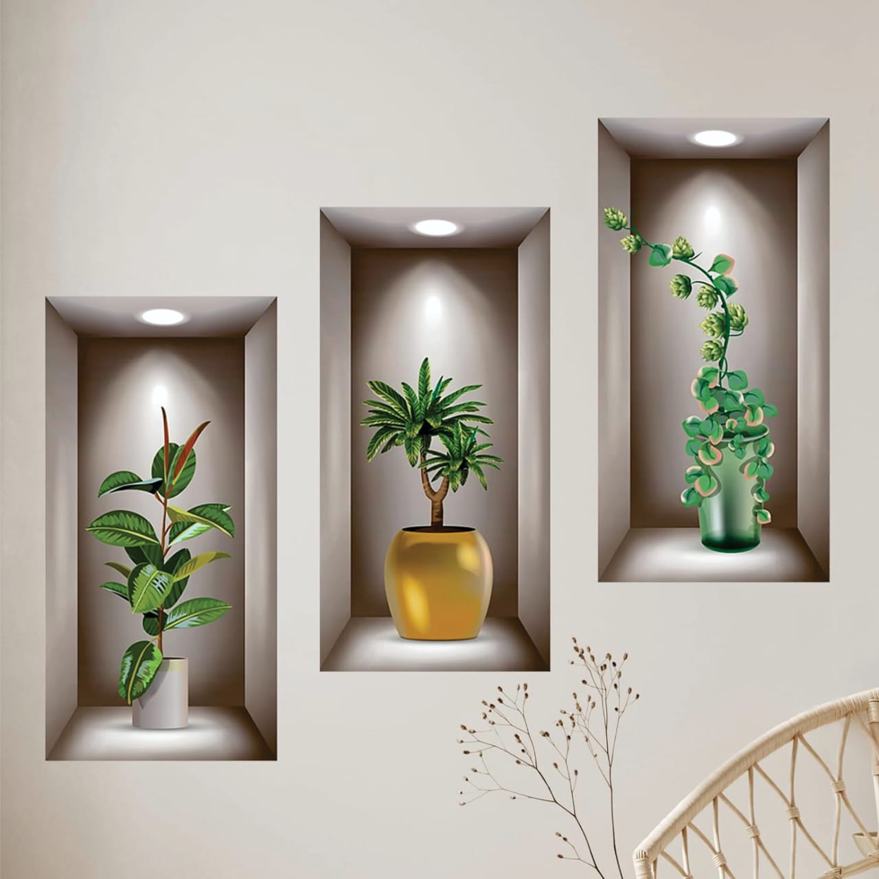 3D VINYL UV PRINTED DECOR FOR WALL | STAIRS OR ROOM WALL VINYL ART