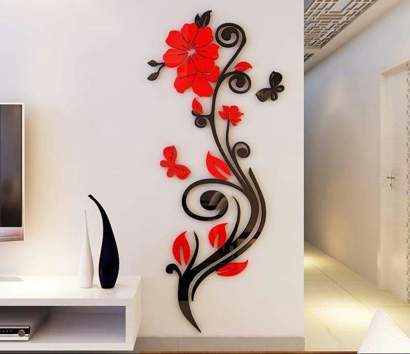 3D ACRYLIC WALL FLORAL | 3D WALL ART | FLORAL ACRYLIC DESIGN